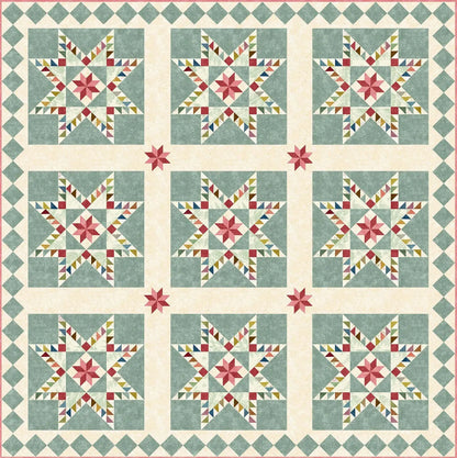 Heritage Feathered Star Pattern by  Edyta Sitar