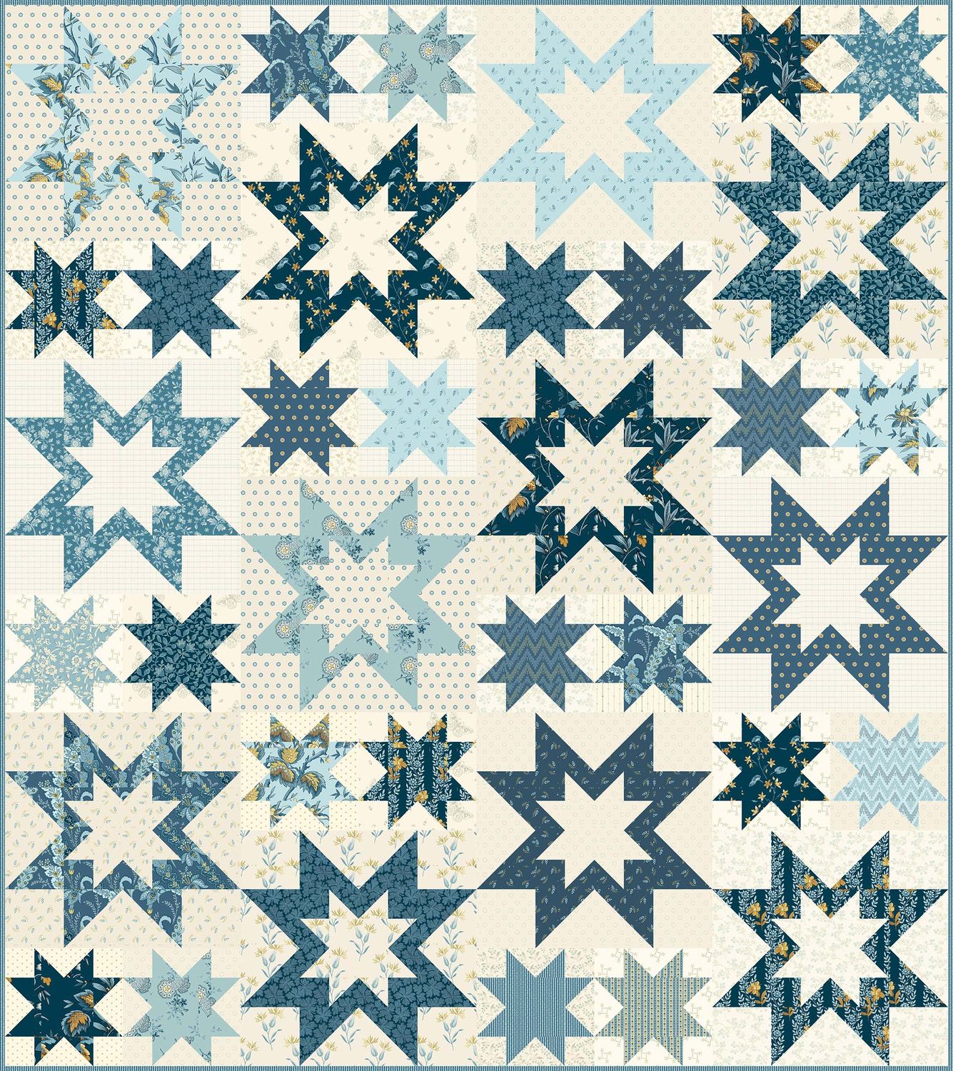 Sawtooth Star Quilt Pattern image 0