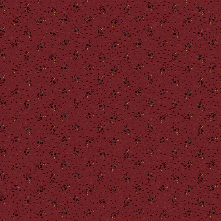 Kim Diehl Scraps of Kindness Cranberry Heirloom Floral 680-88 image 0