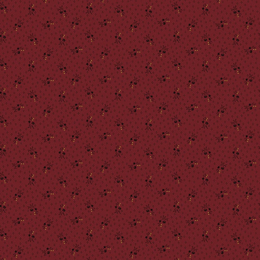 Kim Diehl Scraps of Kindness Cranberry Heirloom Floral 680-88 image 0