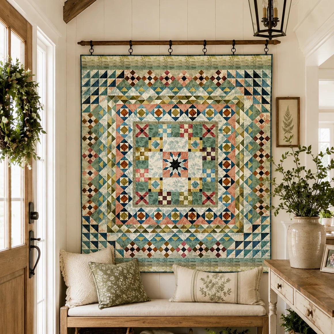 Green Mountain Quilt Pattern - Pieced Design by Edyta Sitar | 65½" x 74½"