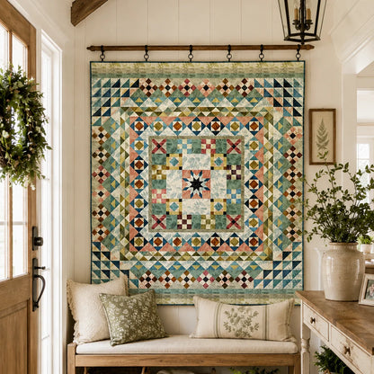 Green Mountain Quilt Pattern - Pieced Design by Edyta Sitar | 65½" x 74½"