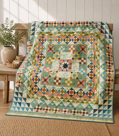 Green Mountain Quilt Pattern - Pieced Design by Edyta Sitar | 65½" x 74½"