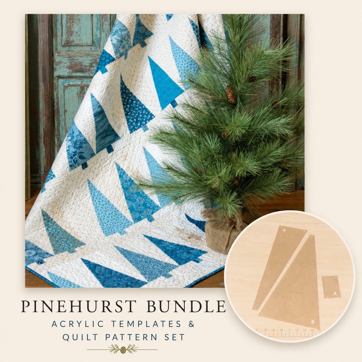 Pinehurst Bundle - Acrylic Templates & Quilt Pattern Set