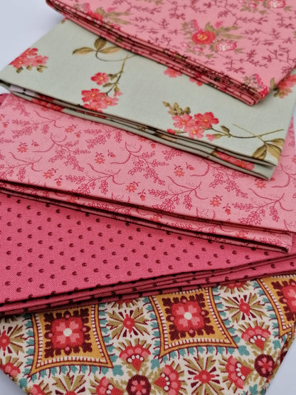 Farmers Daughter 5 fat quarter Bundle Pink