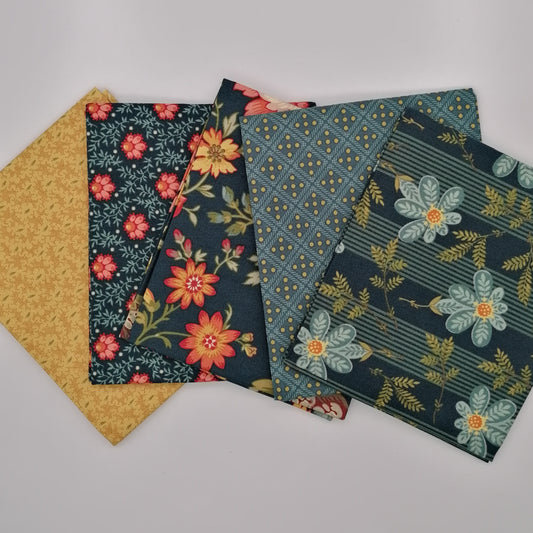 Farmers Daughter 5 fat quarter Bundle Blue