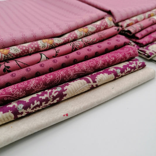 Purple Fat Quarter Bundle - LBQ11 Cream