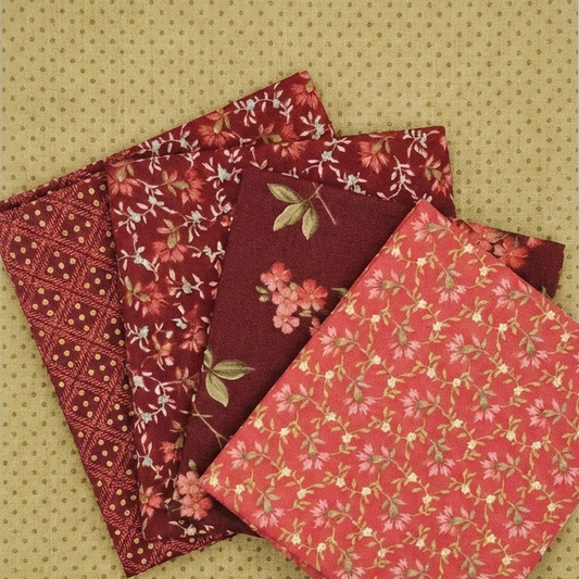 Farmers Daughter 5 fat quarter Bundle Red