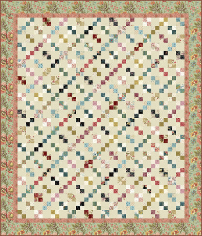 Vintage Four Patch Quilt Pattern - Traditional Patchwork Design