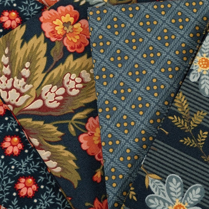 Farmers Daughter 5 fat quarter Bundle Blue