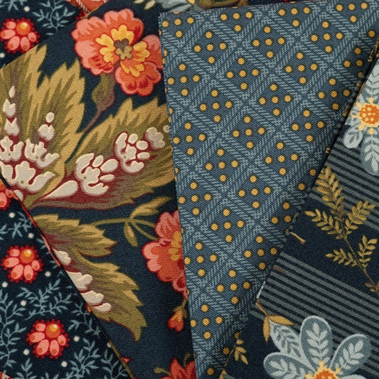 Farmers Daughter 5 fat quarter Bundle Blue