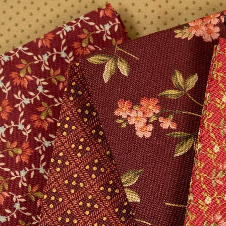 Farmers Daughter 5 fat quarter Bundle Red