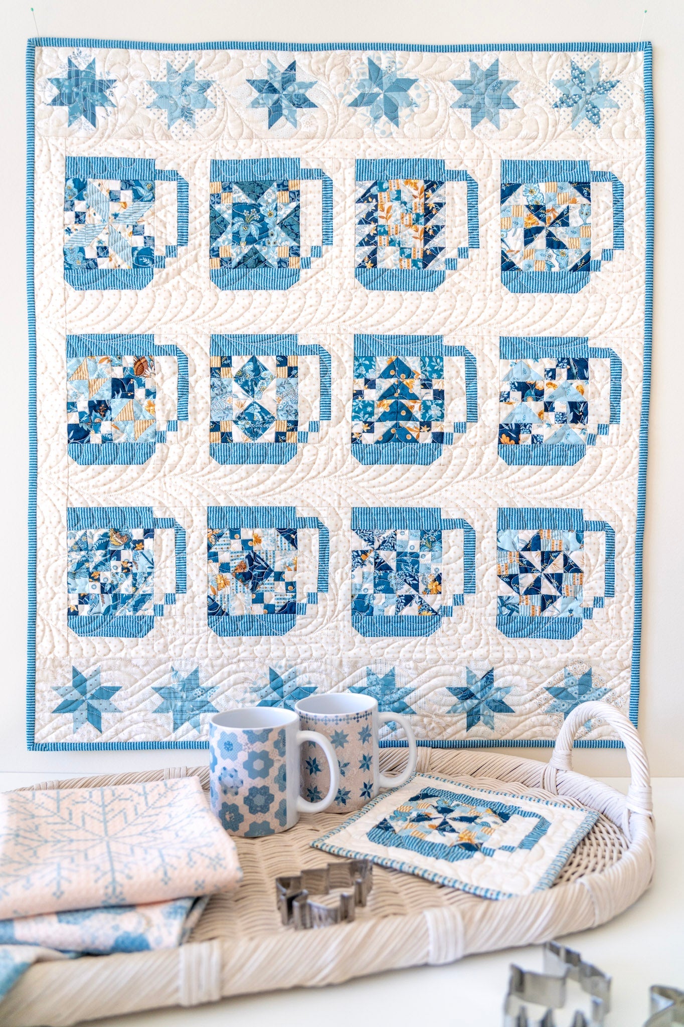 Hot Cocoa Quilt Pattern - 55½" x 63½" Cozy Winter Quilt