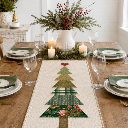 Holiday Spruce Table Runner Pattern