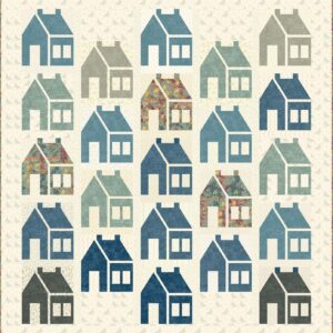 Tea House Quilt Pattern designed by Edyta Sitar, suitable for all skill levels, with finished quilt size of 64½" x 69½" and unfinished block size of 10½" x 13". A charming and timeless design for your quilting projects.