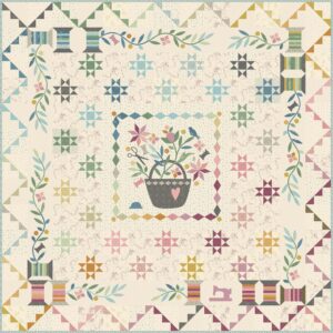 Sewing Basket Quilt Pattern by Edyta Sitar of Laundry Basket Quilts, with a finished quilt size of 78½" x 78½". A timeless and elegant design suitable for all quilters.